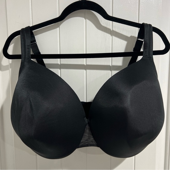 Cacique Bra Full Coverage Underwire Support Lined Lane Bryant Black Plus 40H - Picture 1 of 11
